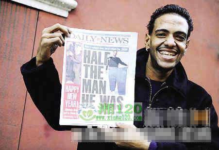 美国小伙一年内减肥195公斤 公布秘诀