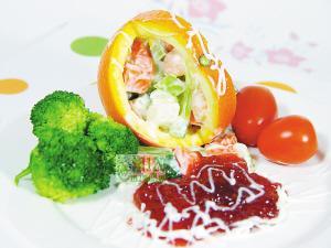 柳橙鲜虾沙拉速成秘籍